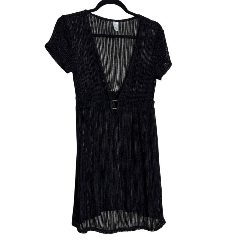 Tropical Escape Black Swim Cover Size S